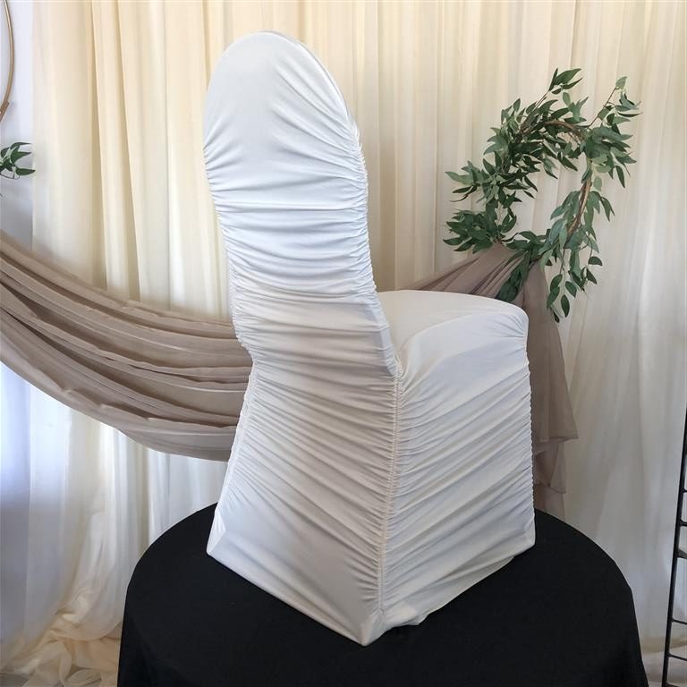 Cream Rouged Chair Cover