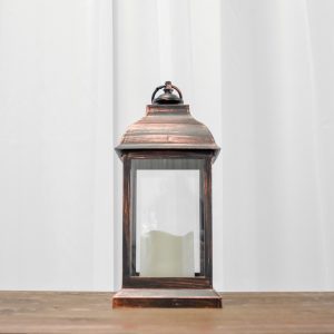 Bronzed Etched Lantern