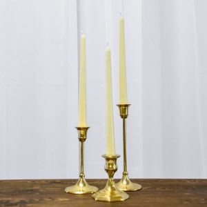 Gold Taper Candle Stand Trio