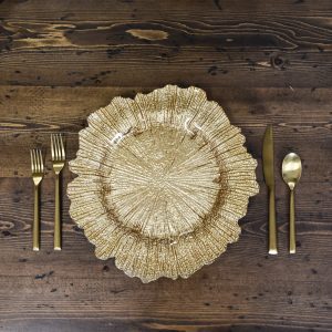 Gold Reef Glass Charger