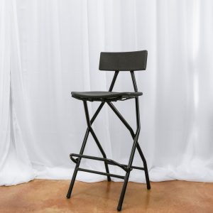 Folding Black Bar Stool